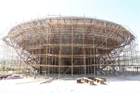 天問一號(hào)火星探測器，70米天線（GRAS-4）制造過程圖