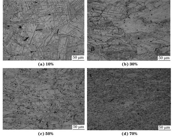 圖４ 在９８０ ℃、應(yīng)變速率為０．０１０s－１